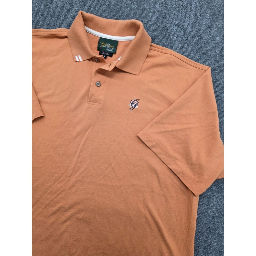 Vintage‎ Greenbrier Resort Ashworth Orange Cotton Golf Polo Shirt - L